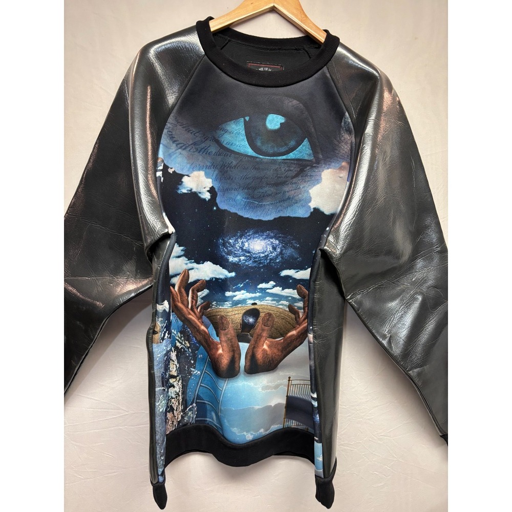 Bleecker & Mercer Sweatshirt Mens Black 3D Surreal Dali Illuminati 3XL Vintage
